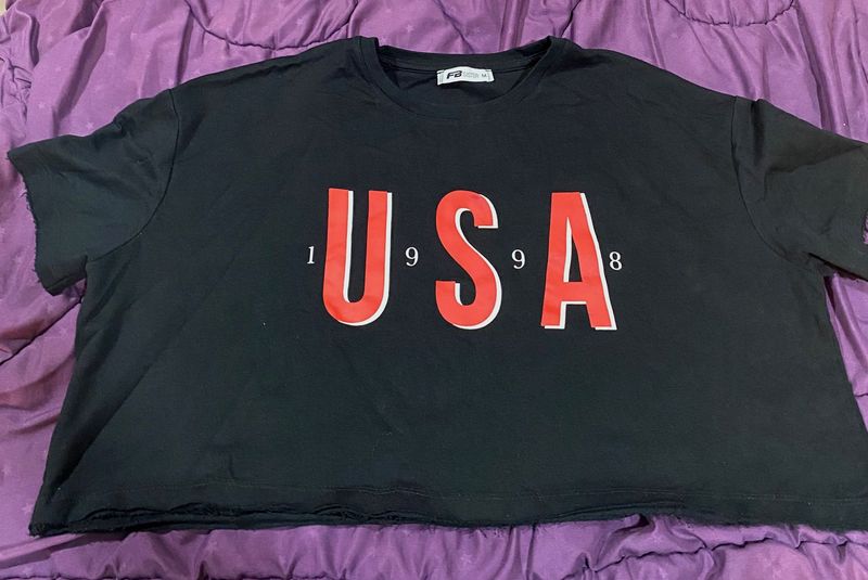 Cropped Graphic T-Shirt