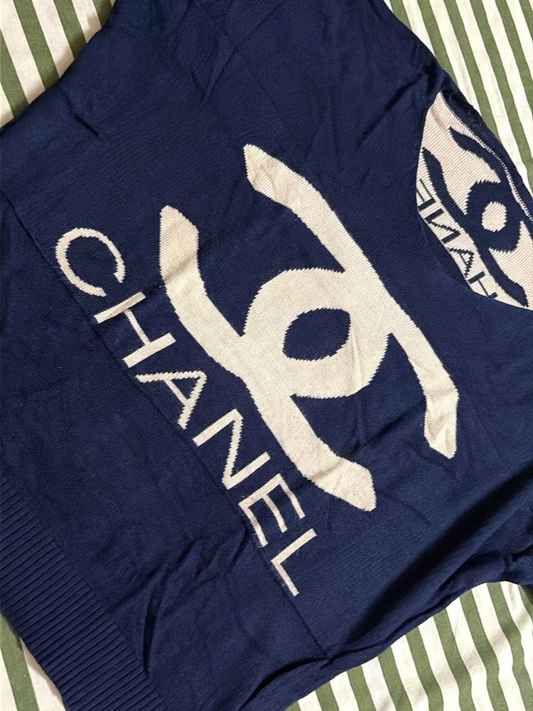 Chanel Navy Knit Sweater