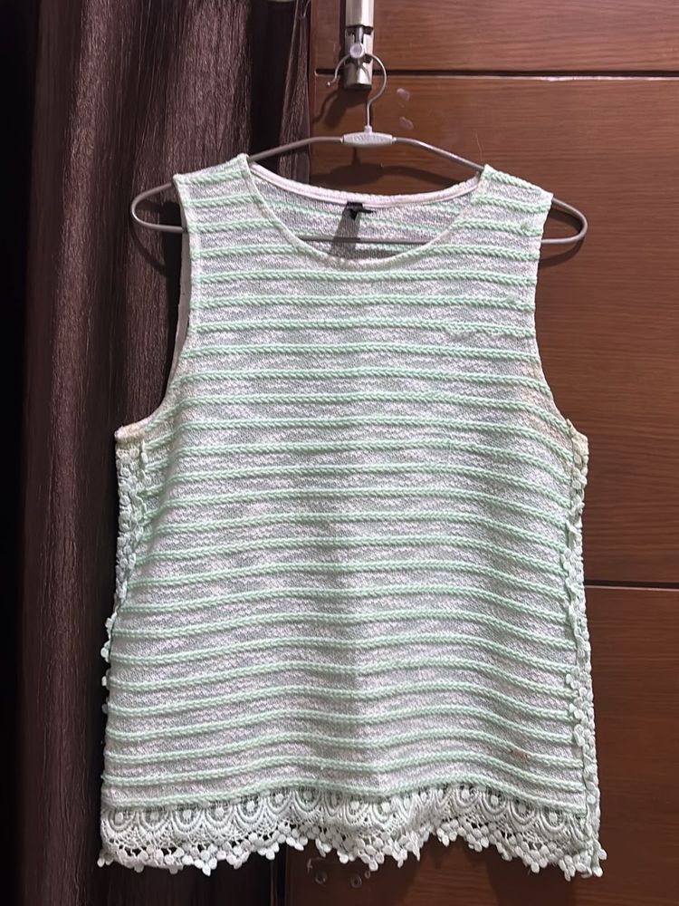 green tank top