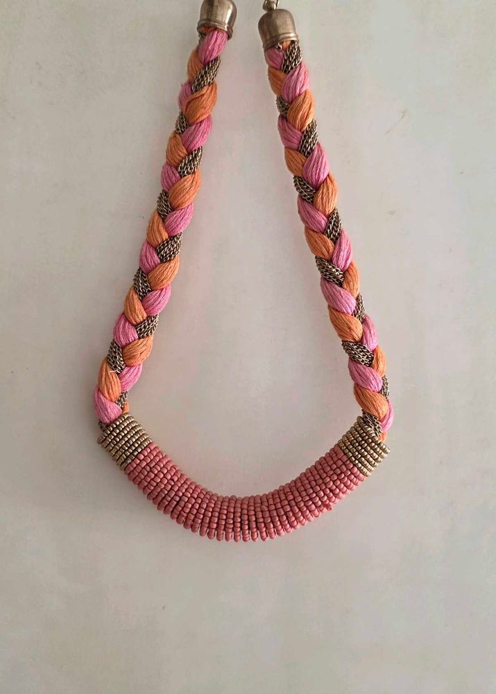 Boho Braided Beaded Necklace