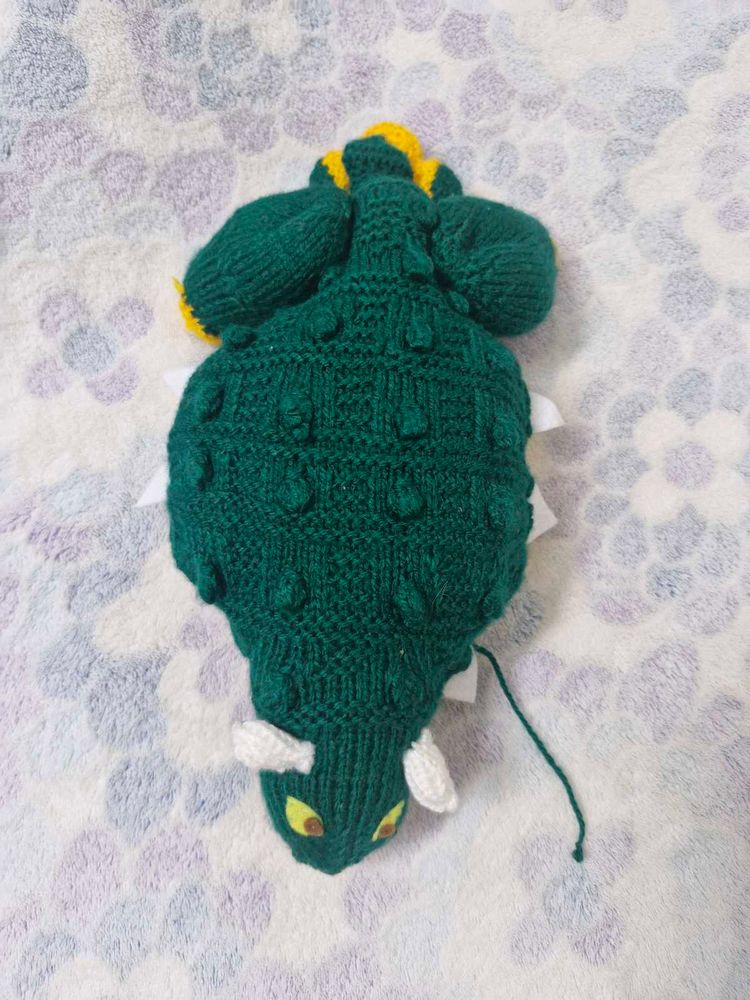 Knitted Crocodille Toy