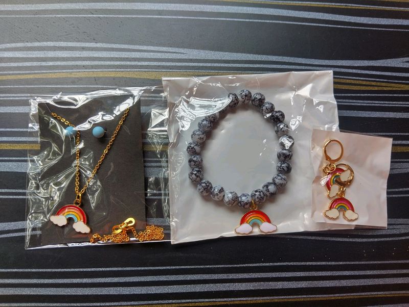 Cute Rainbow Jewelry Set