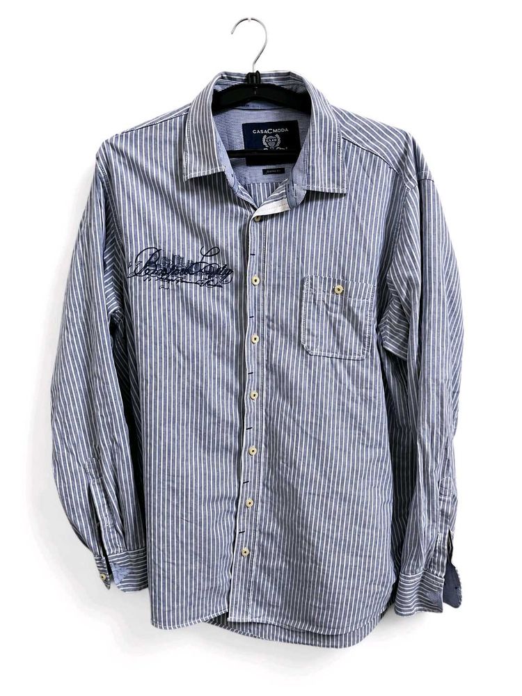 Men's Striped Button-Down Shirt