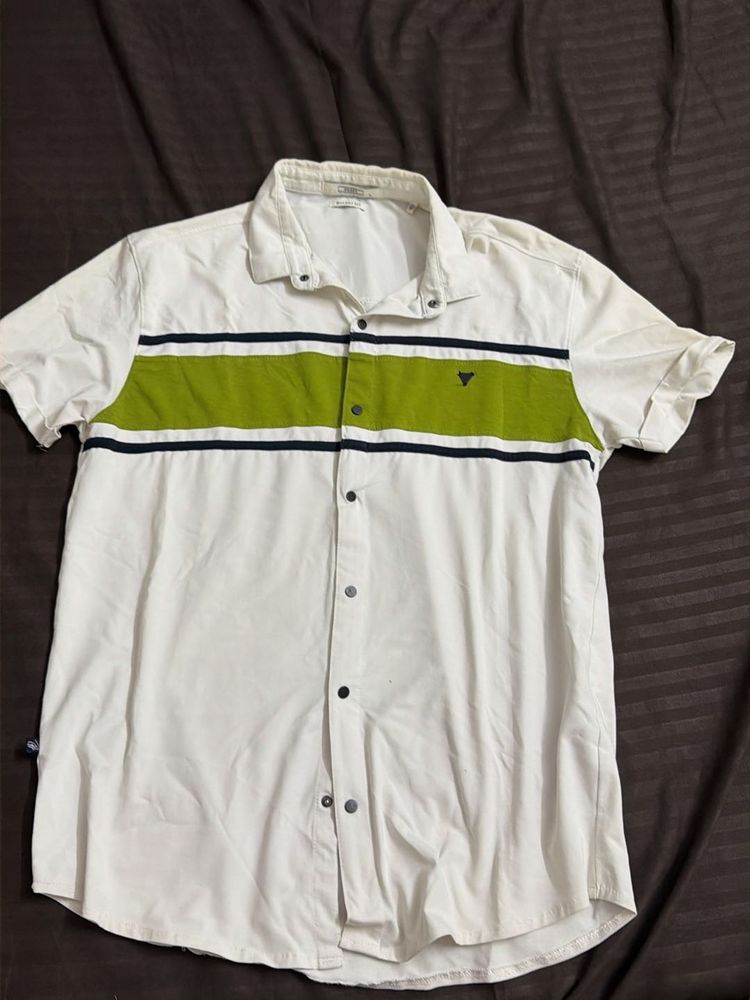 Men's Striped Short Sleeve Shirt