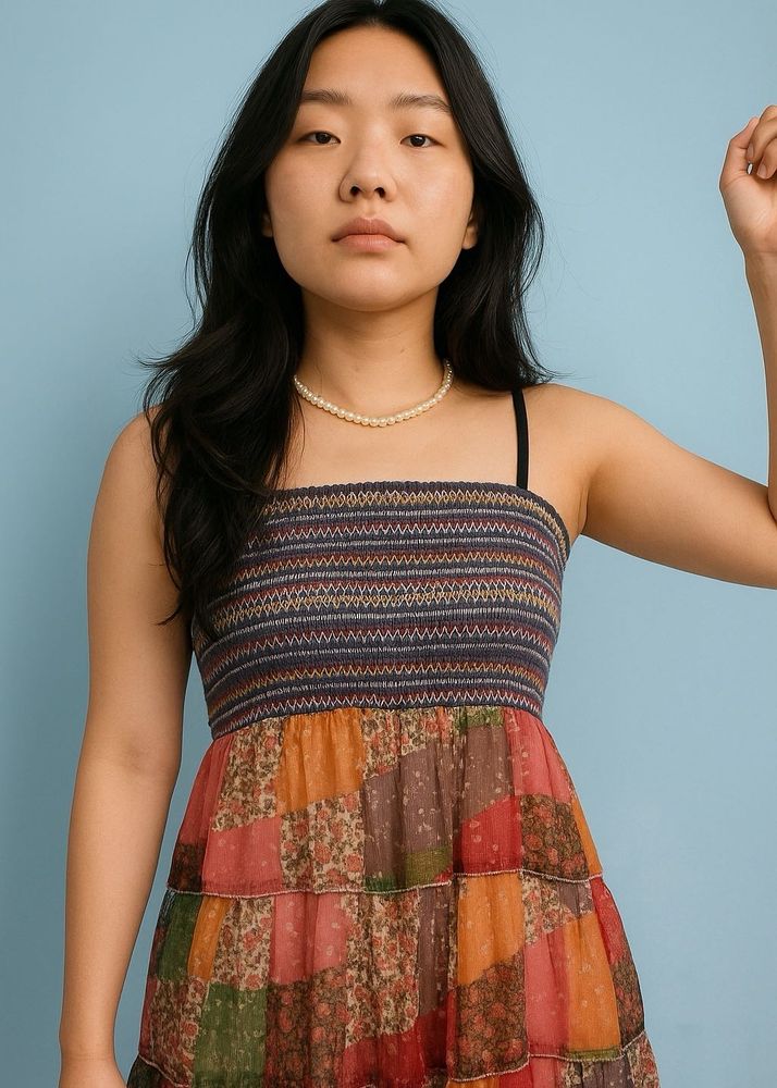 Patchwork Maxi Dress