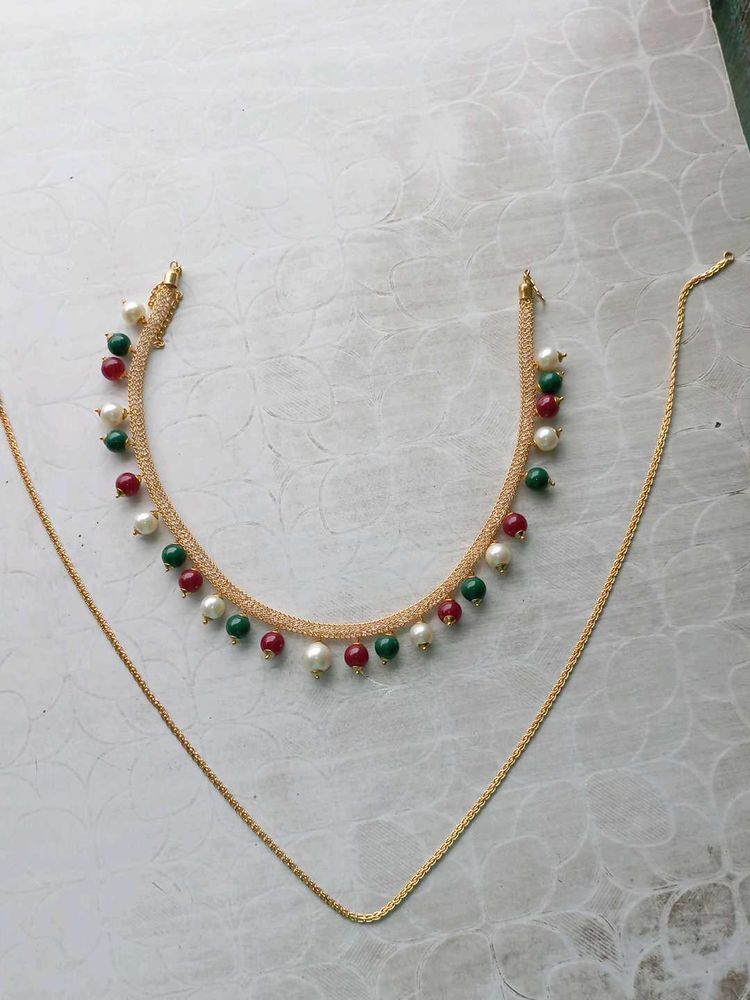 Elegant Pearl and Gemstone Necklace