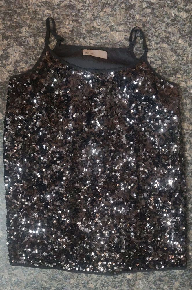 Black Sequins Top