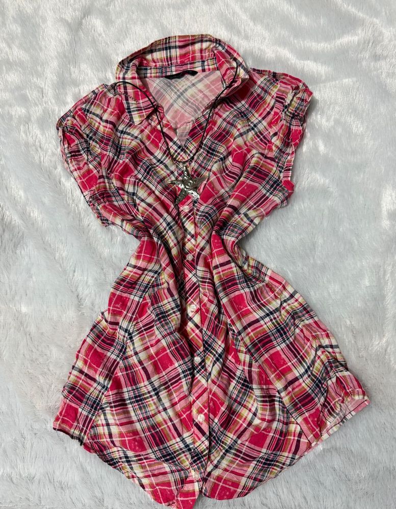 Plaid y2k sleeveless top