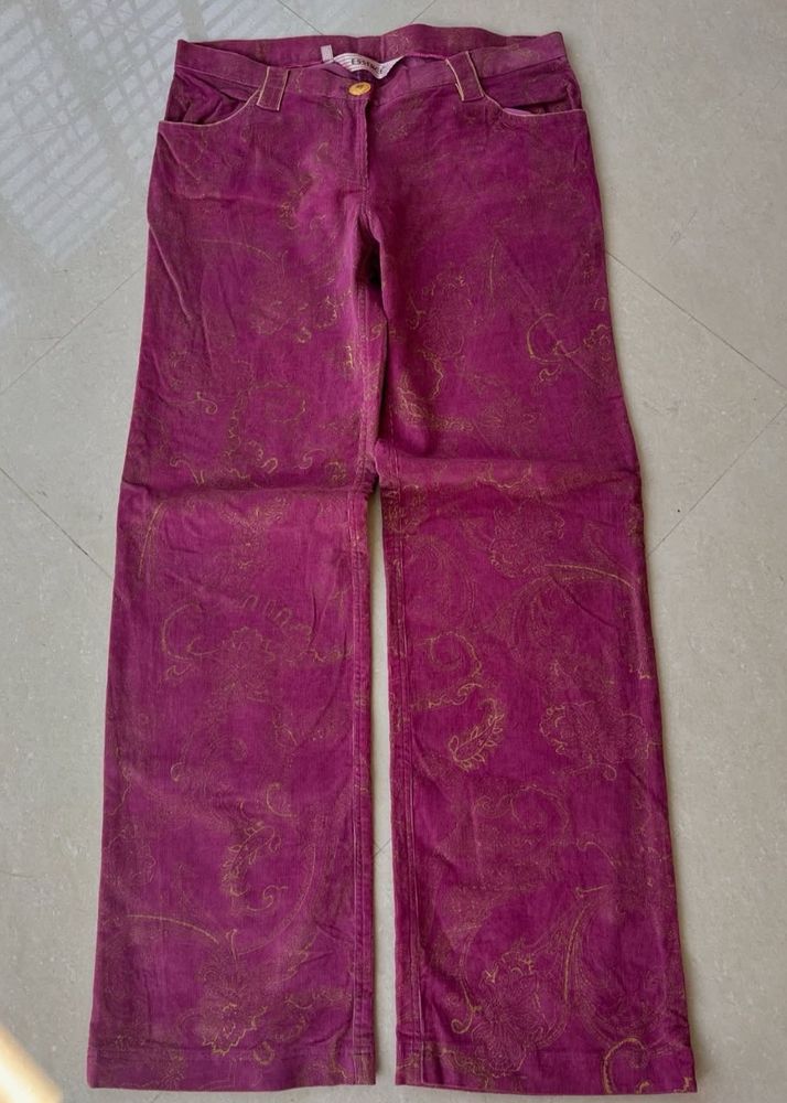 Y2K metallic print pants