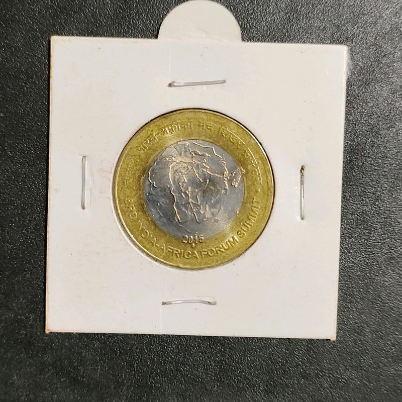 10 Rs Rare Coin Bharat Africa Munch Shikhar