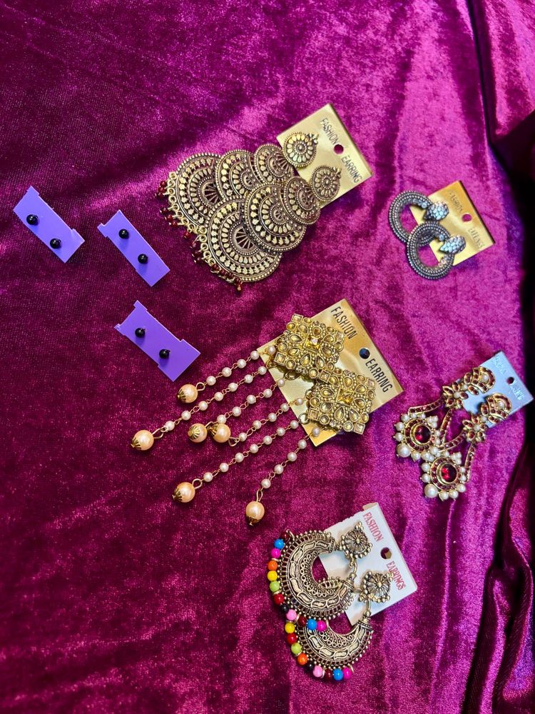 Traditional Indian Earrings- Combo of 8 earrings!!