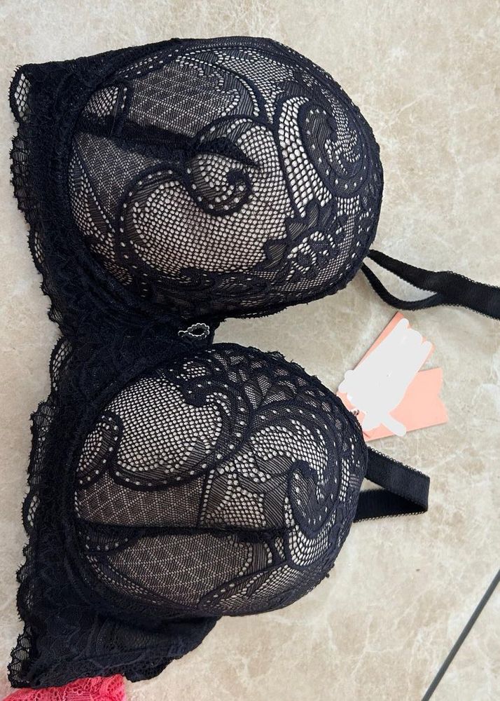 Elegant Black Lace Bra