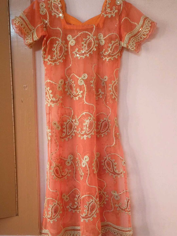heavy look Bridal suit with dupatta 🧡