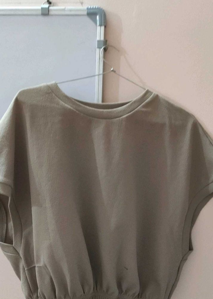 Brown  Cropped T-Shirt
