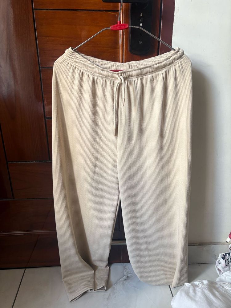 Ribbed Knit Drawstring Pants