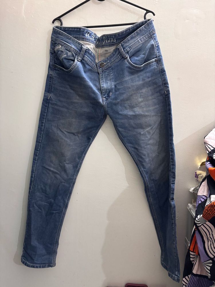 Men's Blue Wash Denim Jeans