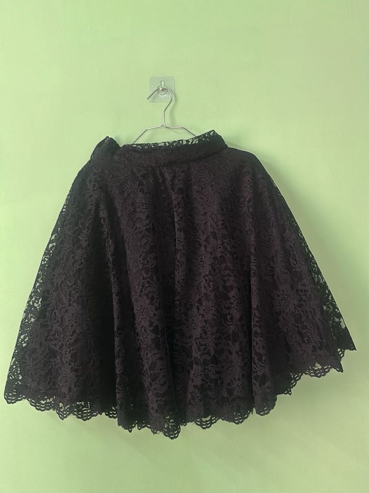 Elegant Black Lace Skirt
