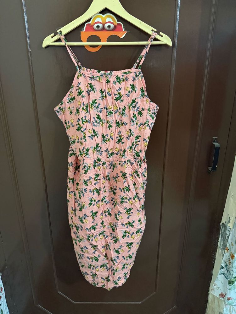 Peach Floral Dress