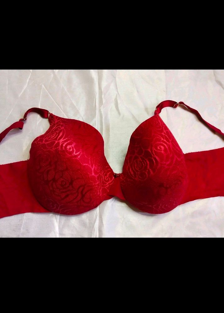 Red Padded Bra