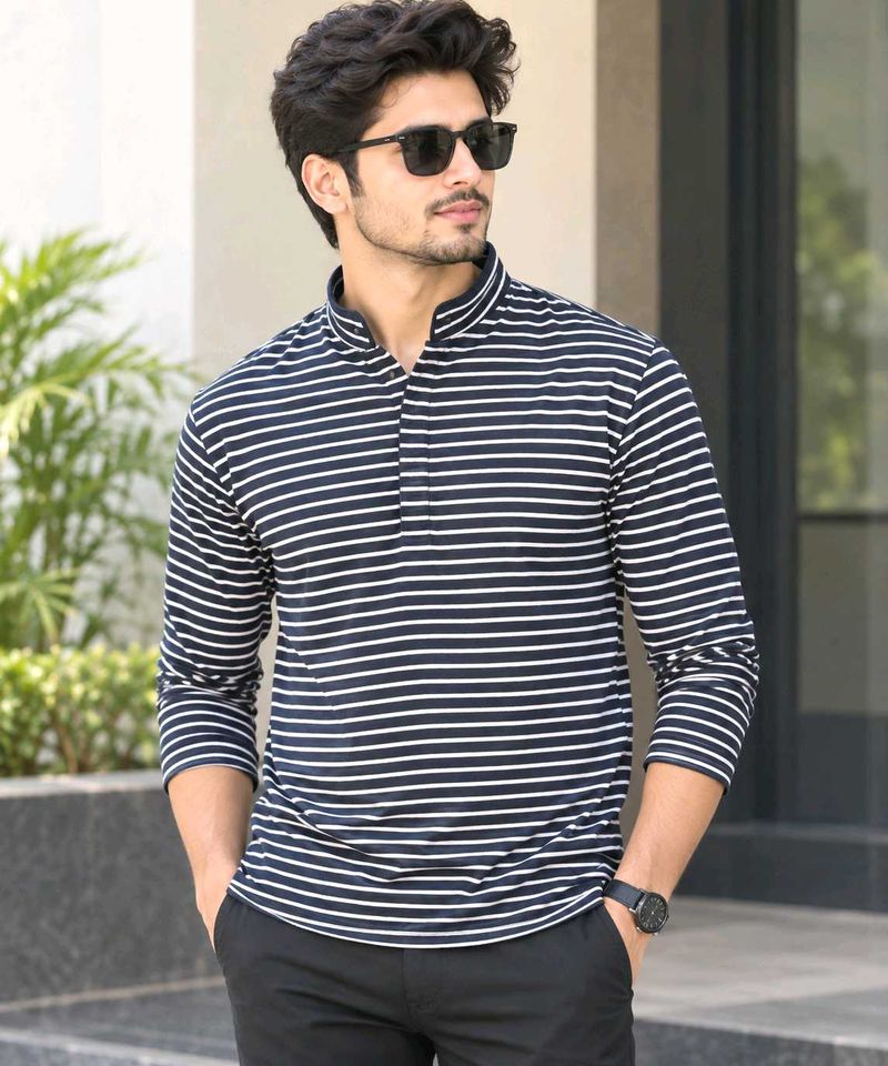 Striped Full Sleeve Men's Shirt