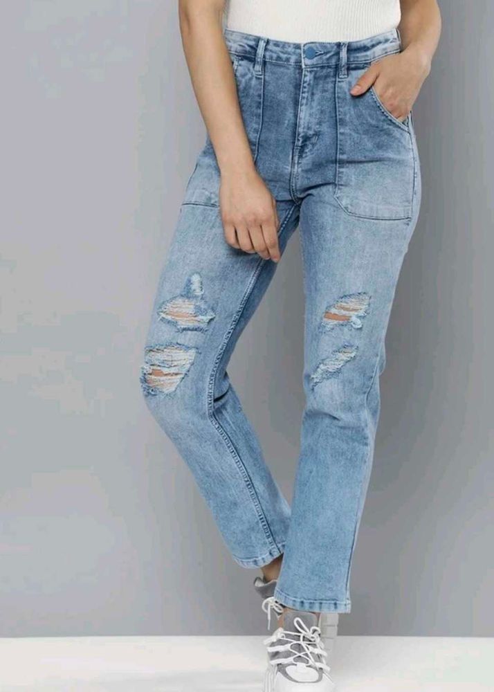 Acid Wash Denim Jeans