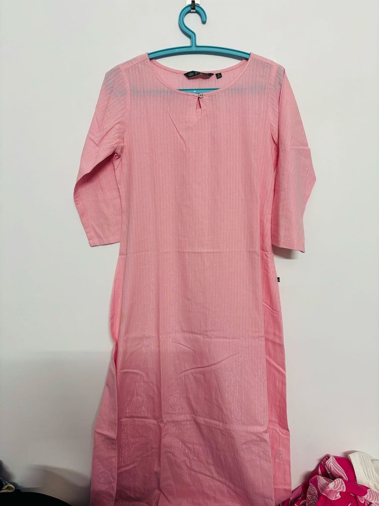Pretty Pink Striped Kurta