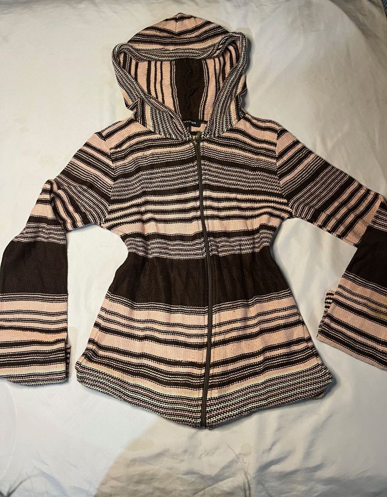 Striped Zip-Up Hoodie