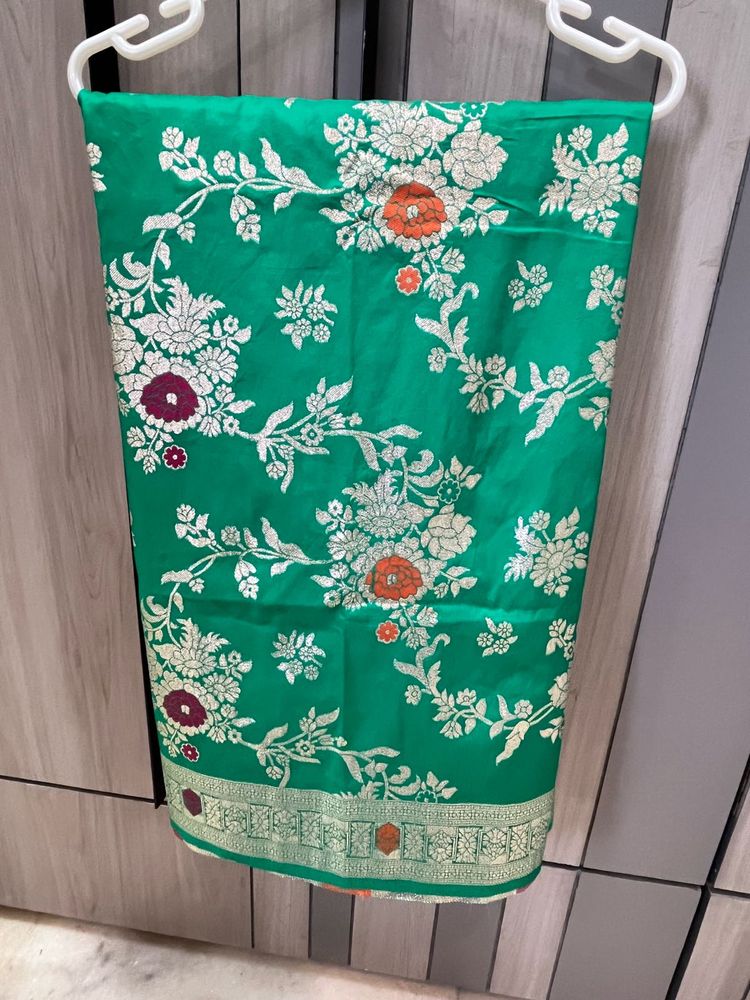 Premium Green Banarasi Silk Saree