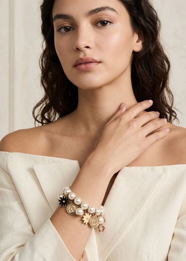 Charming Pearl Charm Bracelet