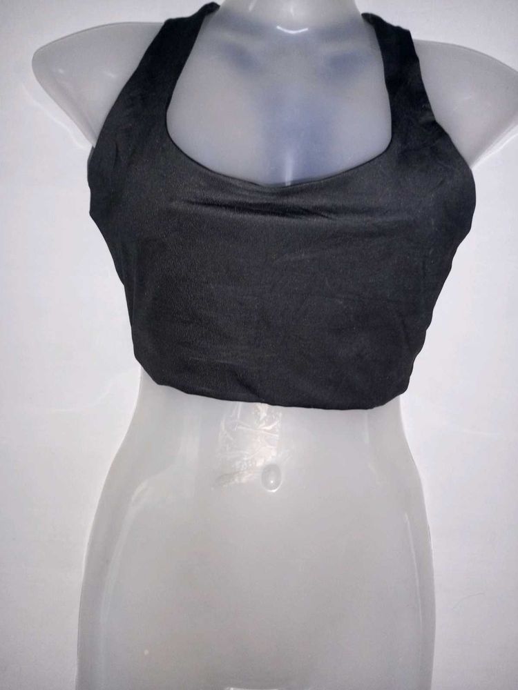 Black Important Sports Bra