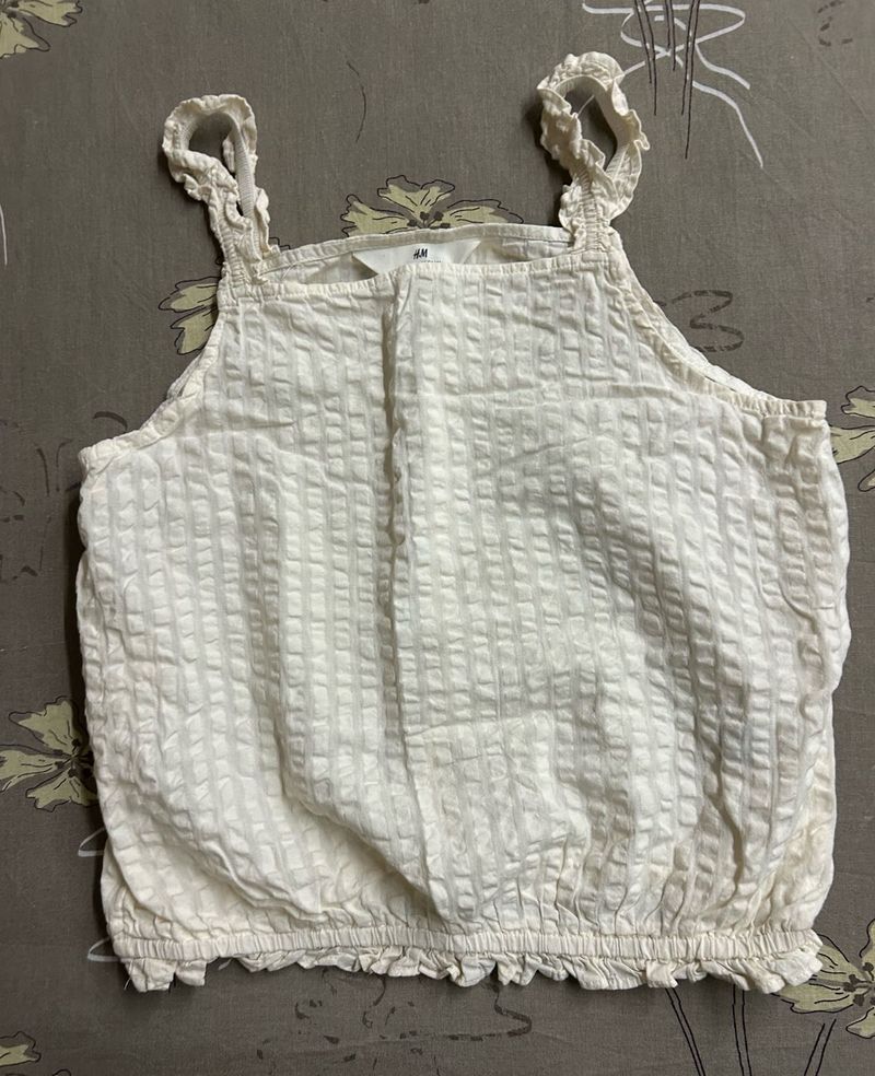 Cream Textured Cami Top