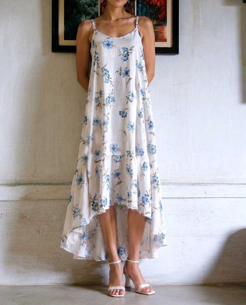 Floral Print High-Low Dress