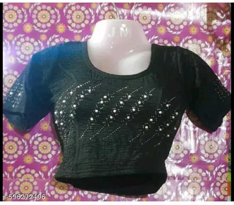Black Embellished Blouse
