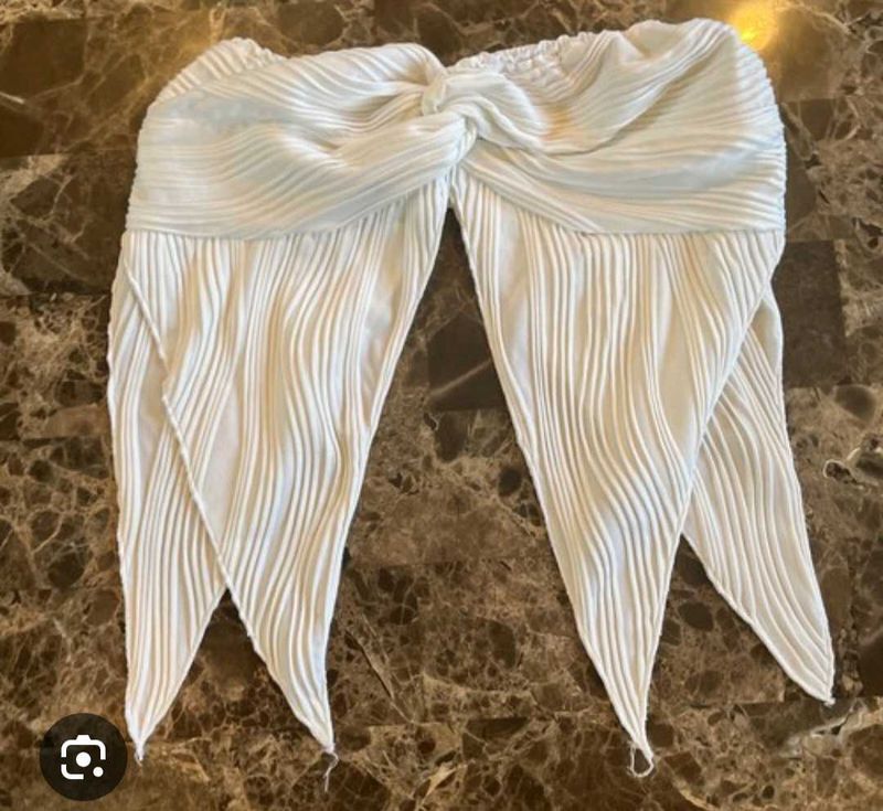White Pleated Top