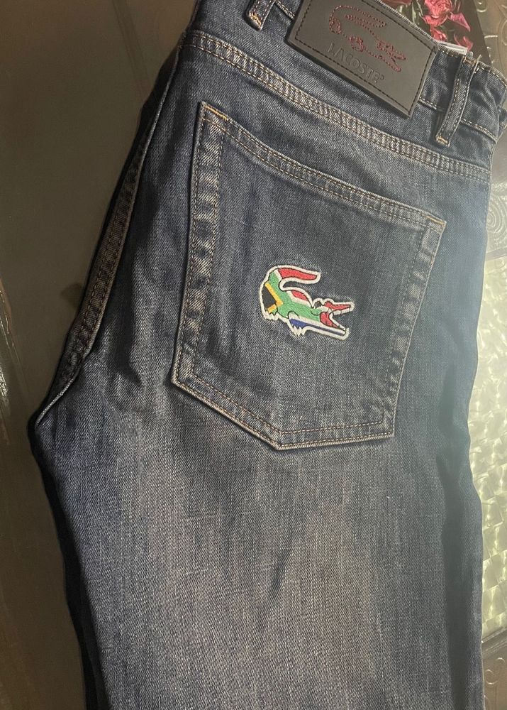 Men's Lacoste Jeans with South Africa Flag Logo