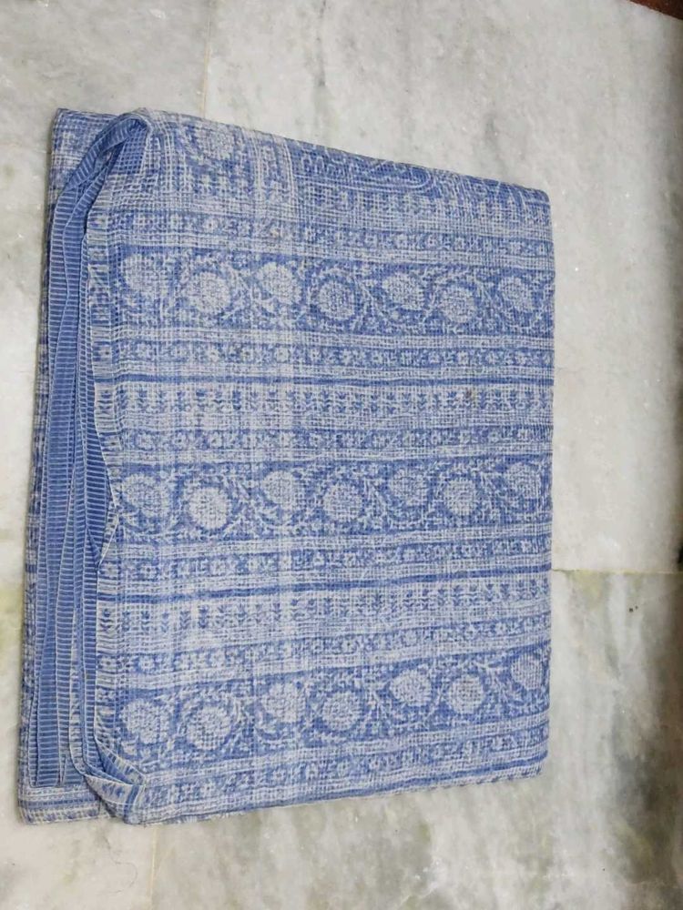 Blue Printed Dress Material