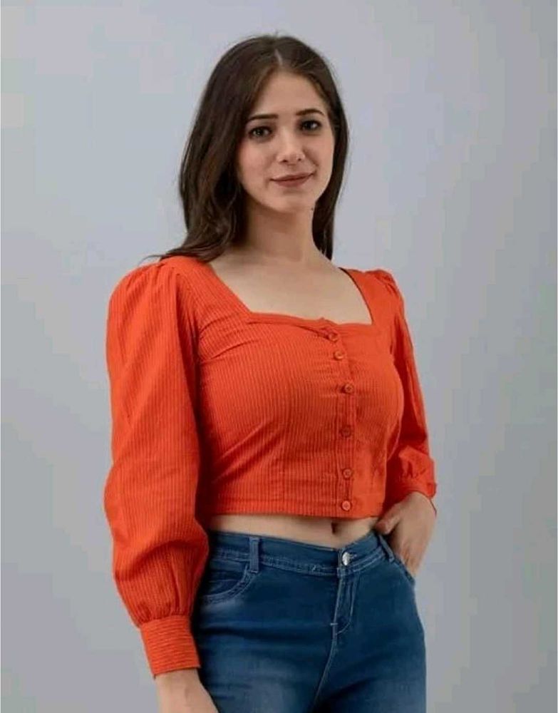 Orange Crop Top