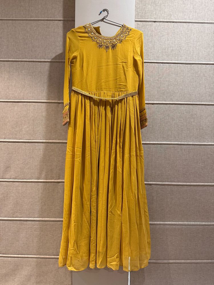 Elegant Yellow Long Gown