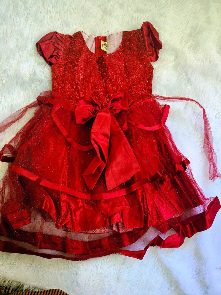 Red Sequin Party Dress