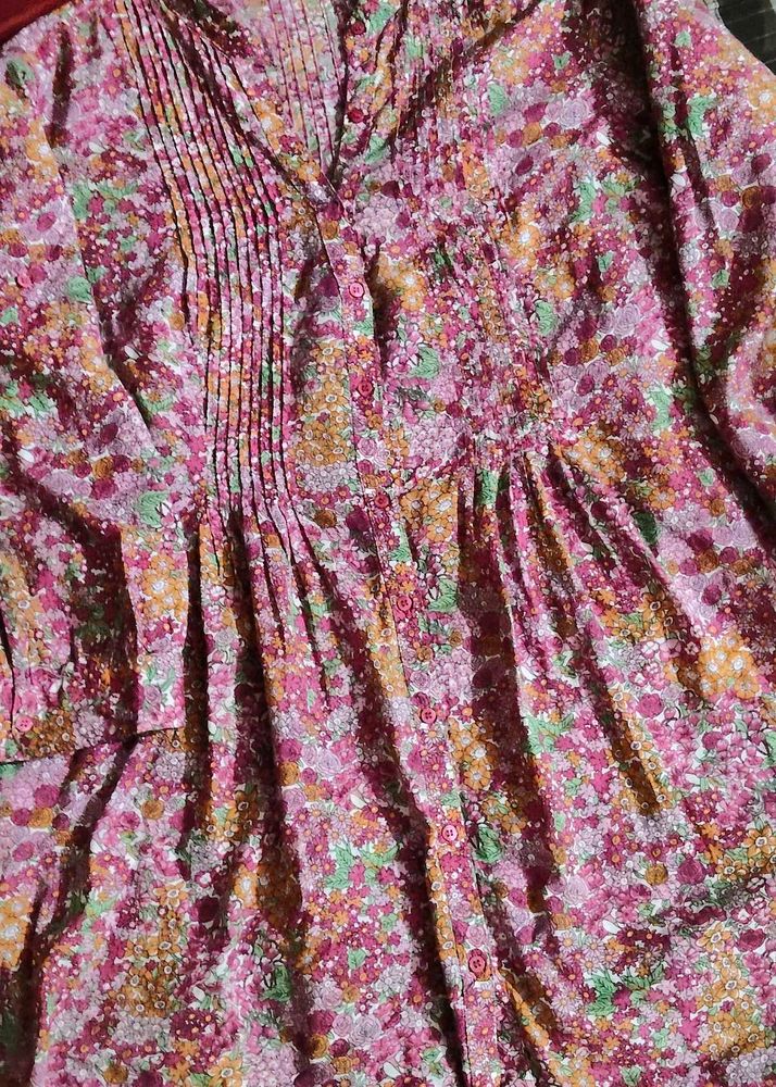 Floral Print Short kurti
