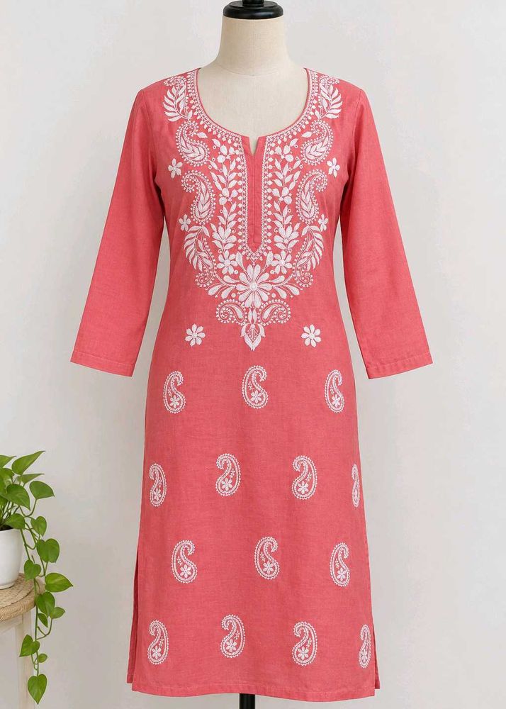 Embroidered Cotton Kurta