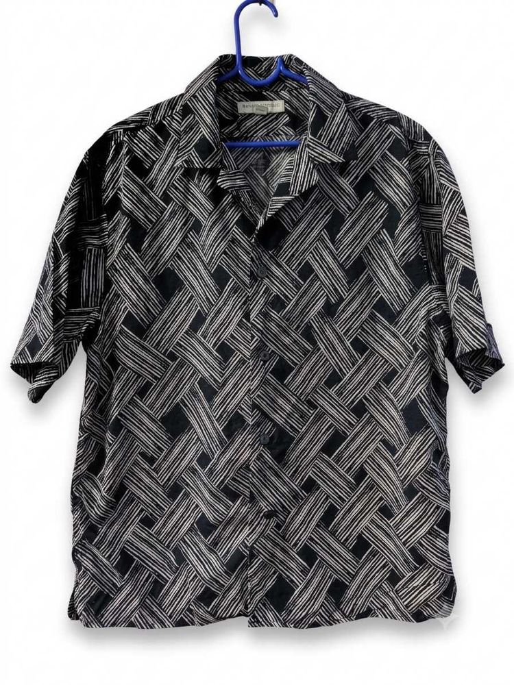 Men's Abstract Print Short Sleeve Shirt