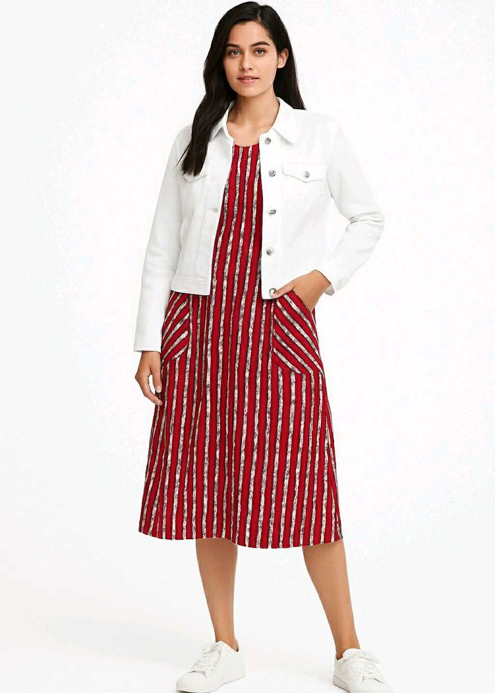 A-LINE MIDI DRESS &amp; PAIRING OVERCOAT💯