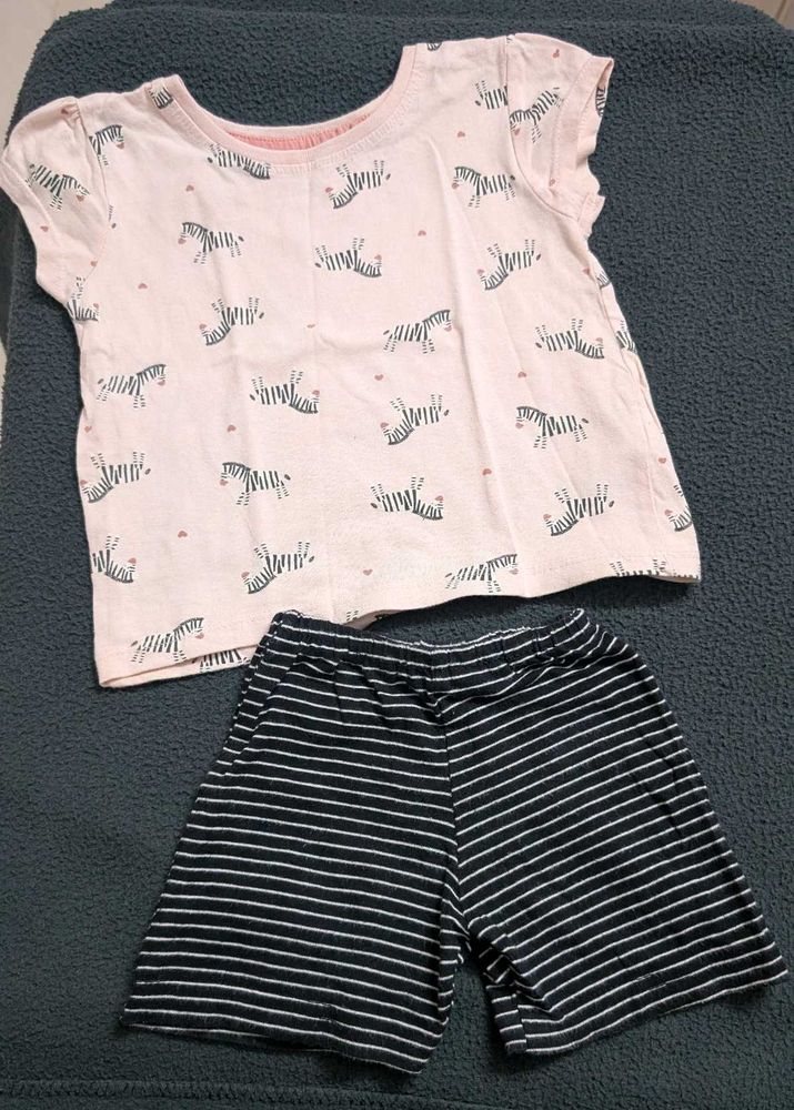 Cute Zebra Print Pajama Set