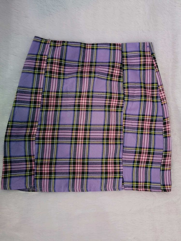 Cute Plaid Mini Skirt