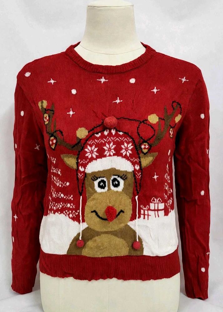 Festive Reindeer Christmas Sweater