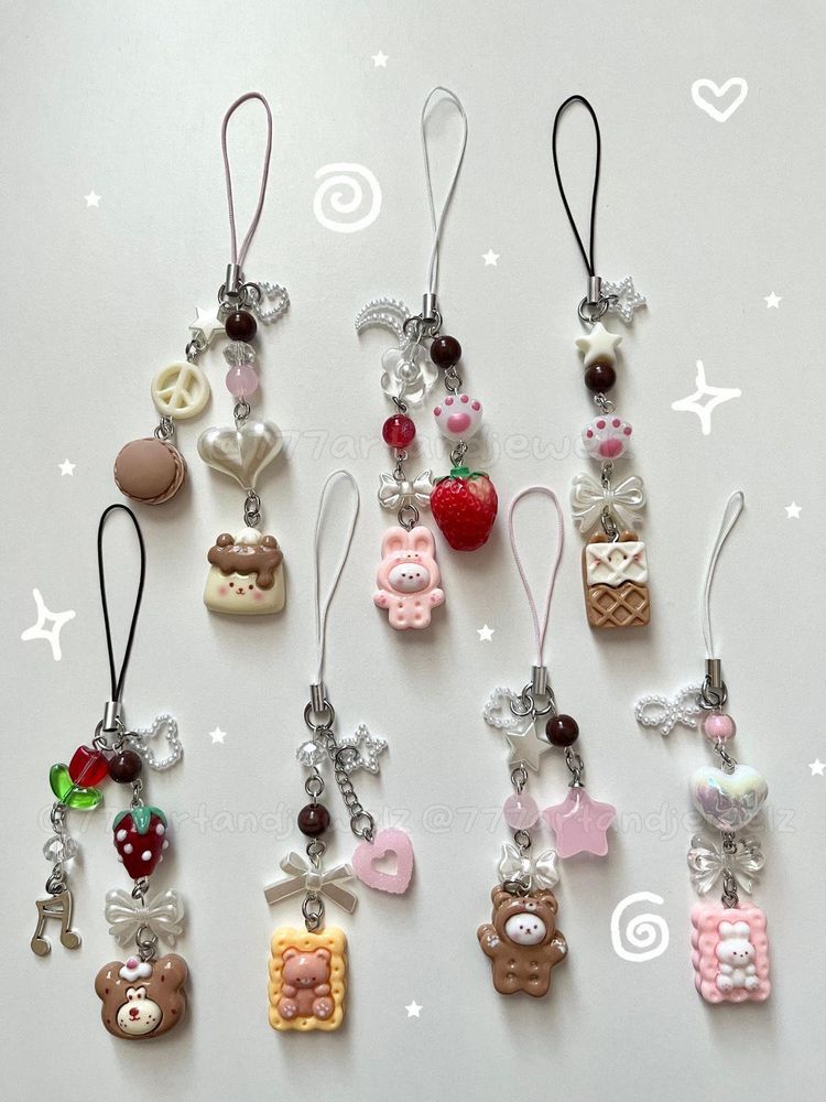 CUTE PHONE KEYCHAINS