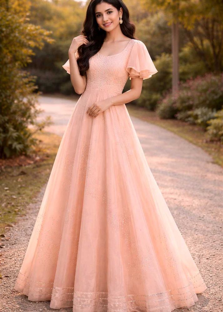 PEACH COLOUR GOWN