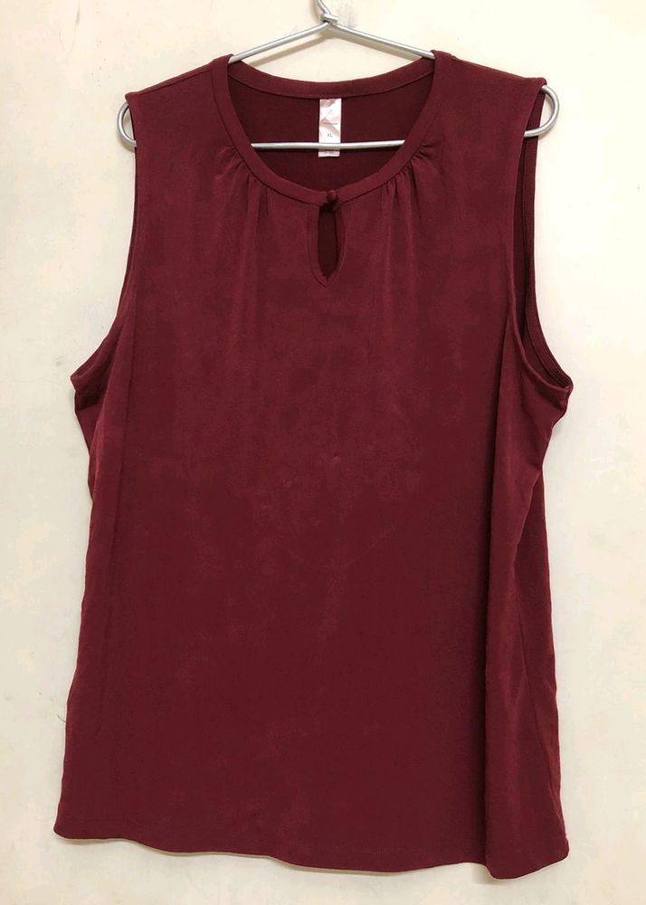 Merona Maroon Sleeveless &amp; Strachble  Top