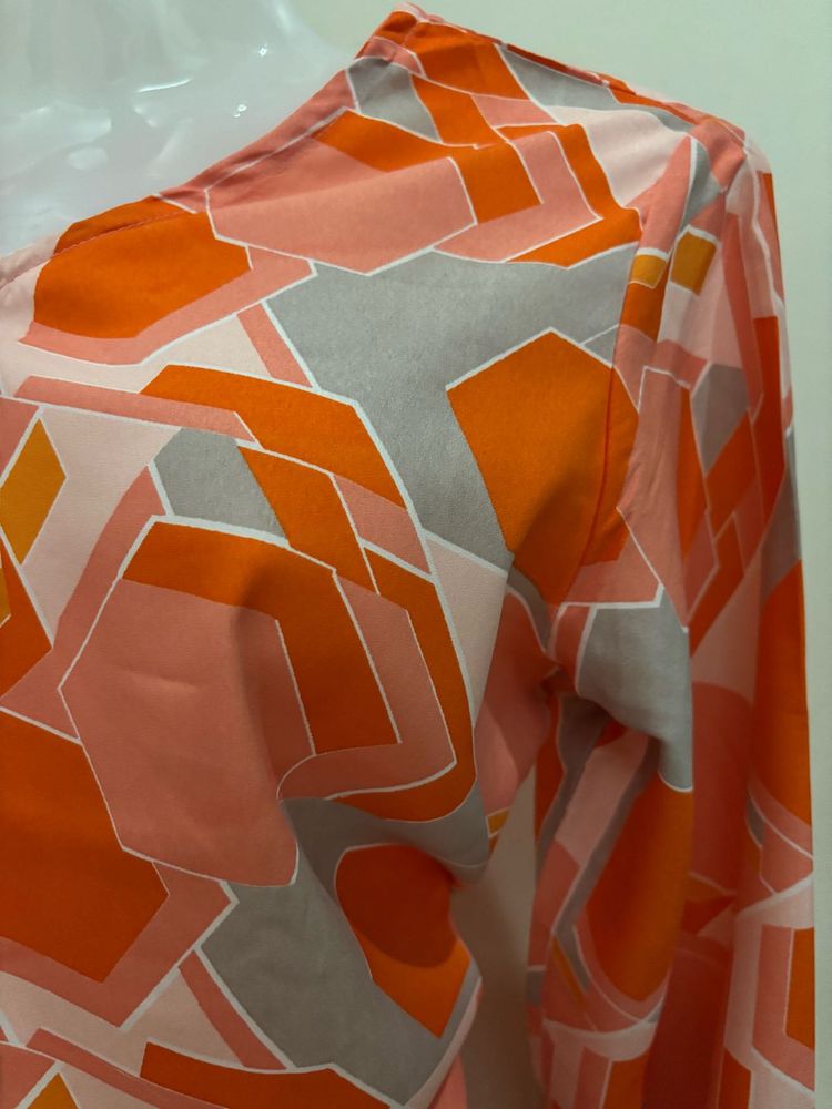 Geometric Print Tunic Top